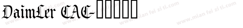 DaimLer CAC字体转换